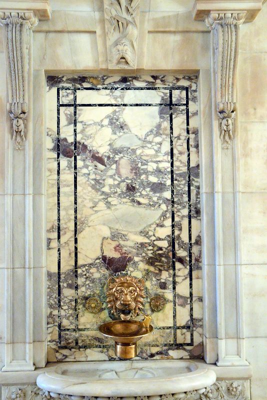12-1 Small Lion Head Water Fountain In The Hallway Behind The Entrance Lobby Astor Hall New York City Public Library Main Branch